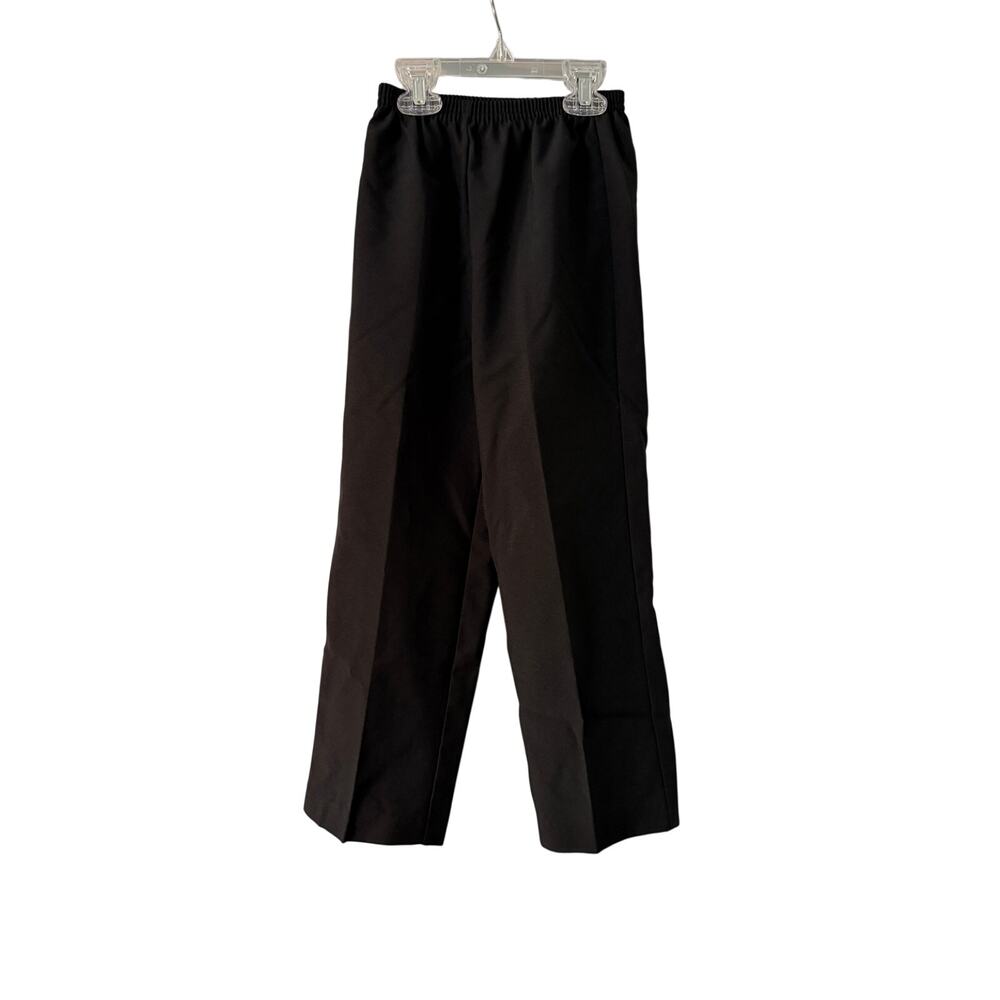 Black Size 6 Boys Dress Pants Elastic Waist Band - Picture 2 of 5